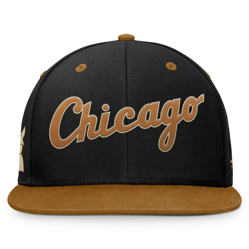 Chicago White Sox Splinter Fitted Hat - Black/Brown