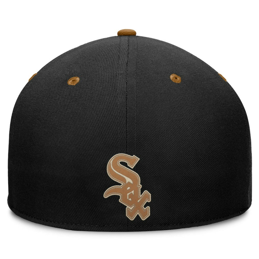 Chicago White Sox Splinter Fitted Hat - Black/Brown