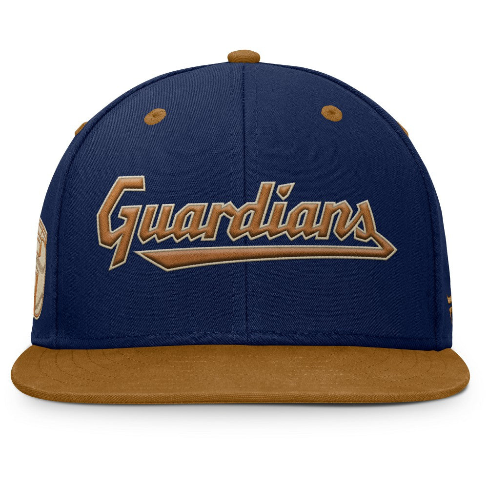 Cleveland Guardians Splinter Fitted Hat - Navy/Tan
