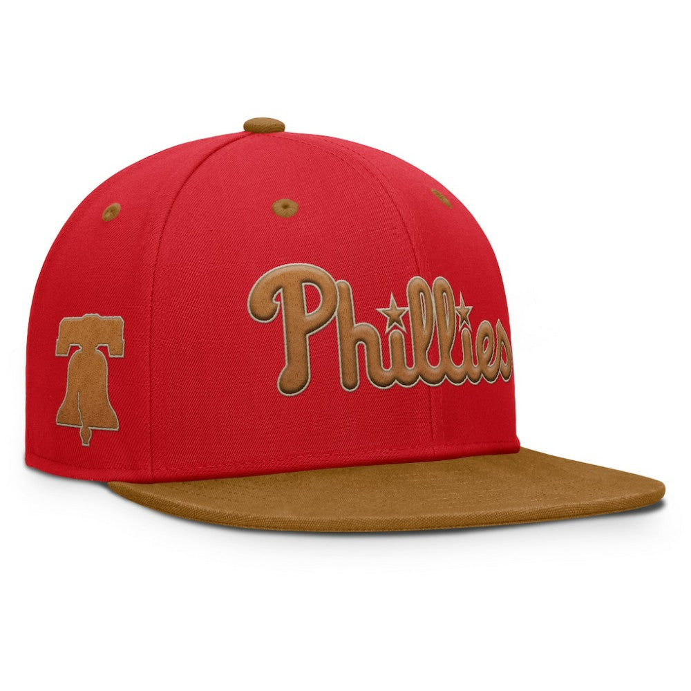 Philadelphia Phillies Splinter Fitted Hat - Red/Tan