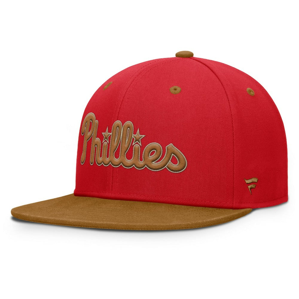 Philadelphia Phillies Splinter Fitted Hat - Red/Tan