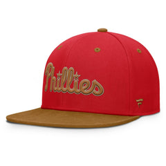Philadelphia Phillies Splinter Fitted Hat - Red/Tan