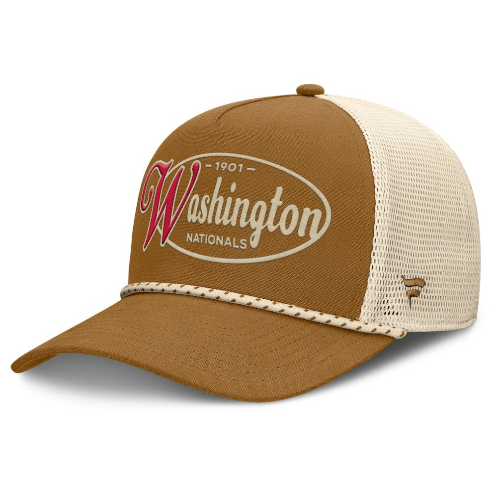 Washington Nationals A-Frame Trucker Adjustable Hat - Brown