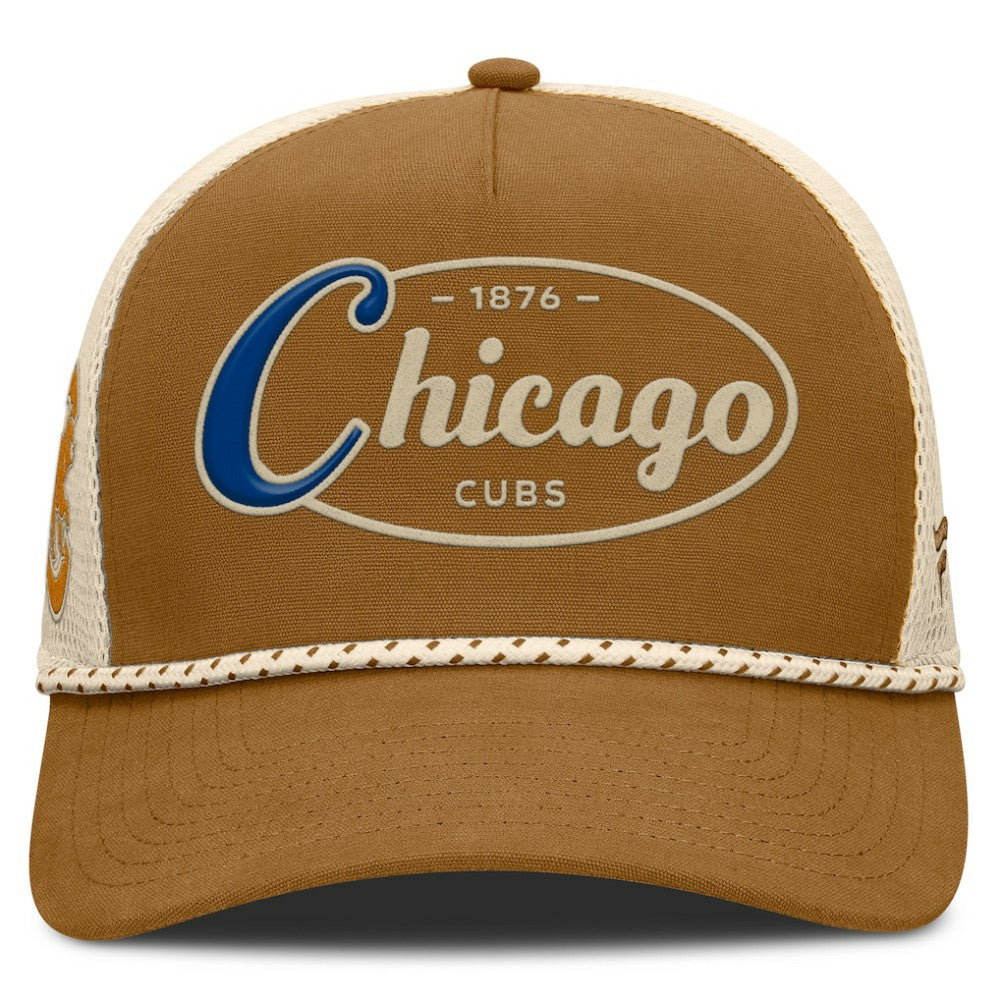 Chicago Cubs A-Frame Trucker Adjustable Hat - Brown