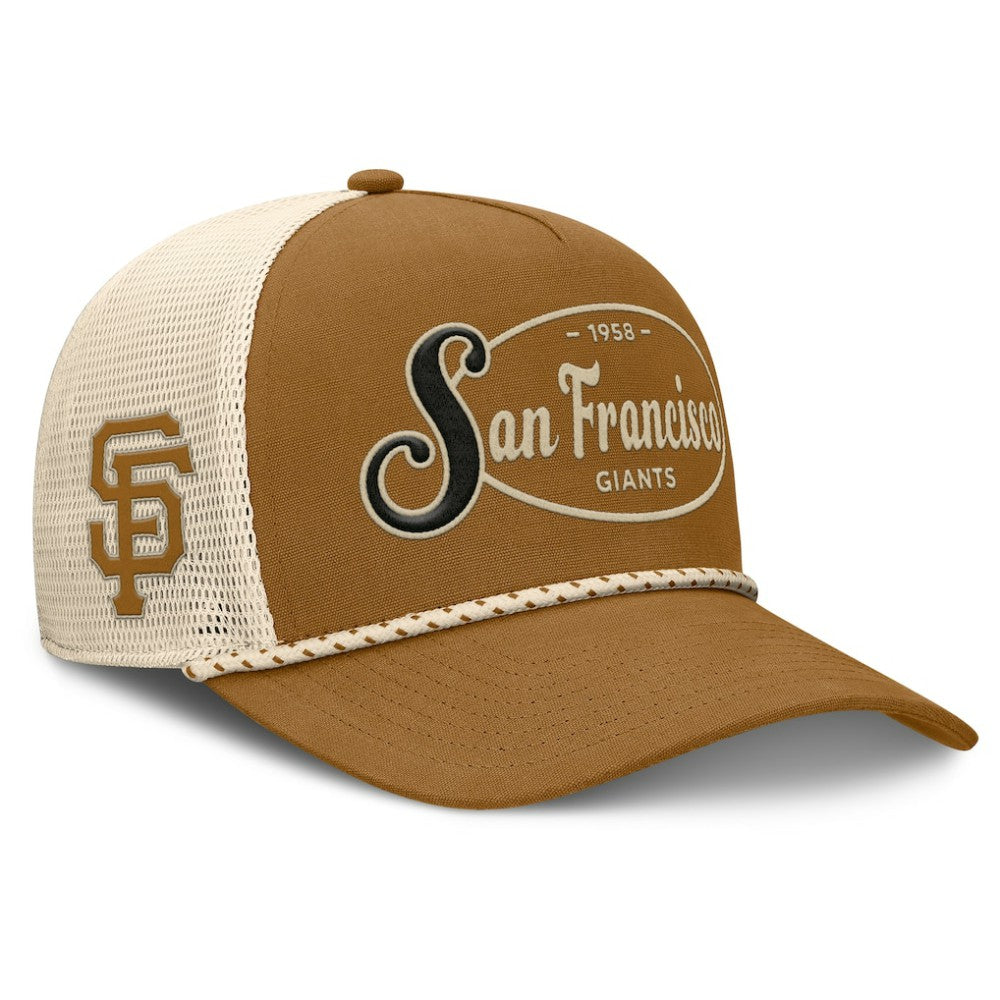 San Francisco Giants A-Frame Trucker Adjustable Hat - Brown