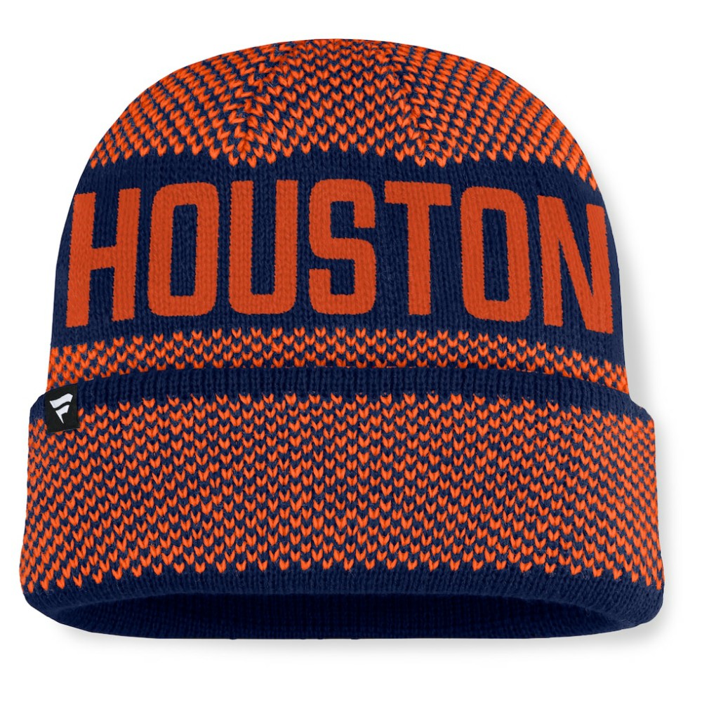 Houston Astros Rotation Cuffed Knit Hat - Navy