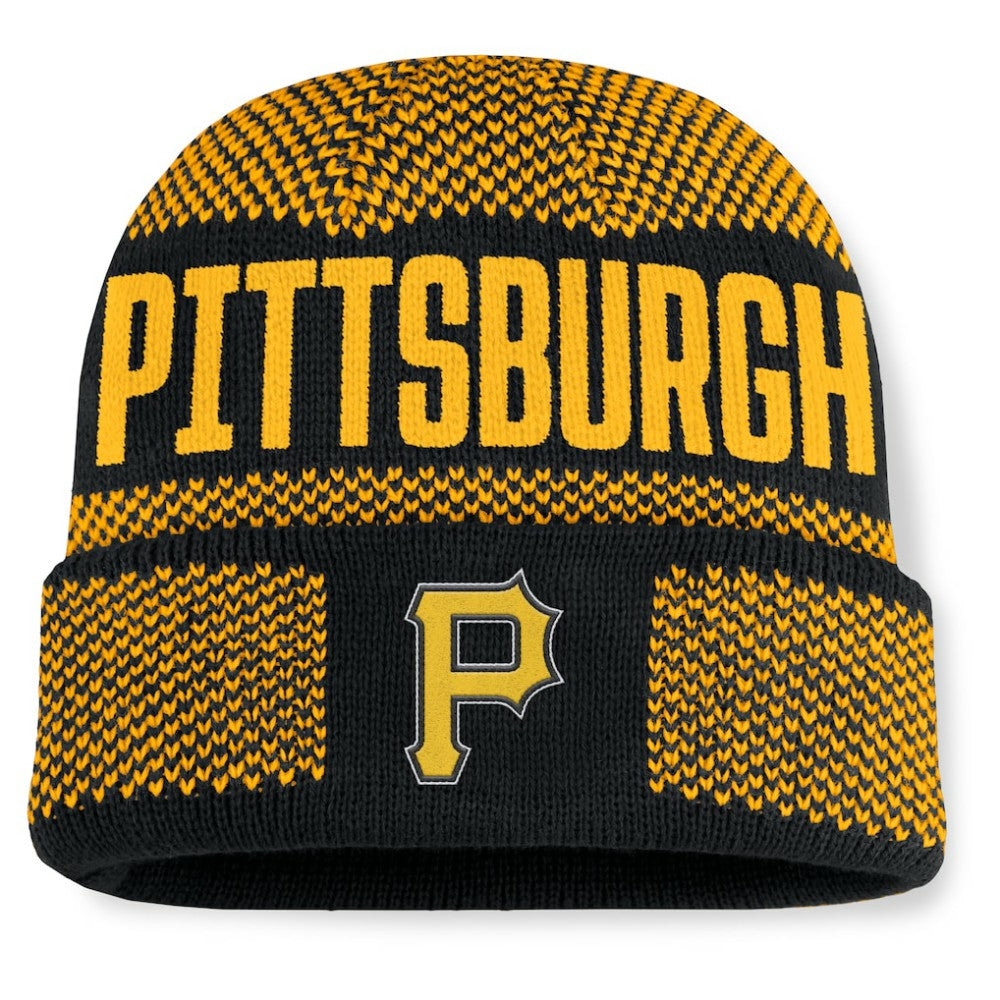 Pittsburgh Pirates Rotation Cuffed Knit Hat - Black