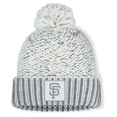 San Francisco Giants Women's Hangtime Cuffed Knit with Pom - Heather Gray