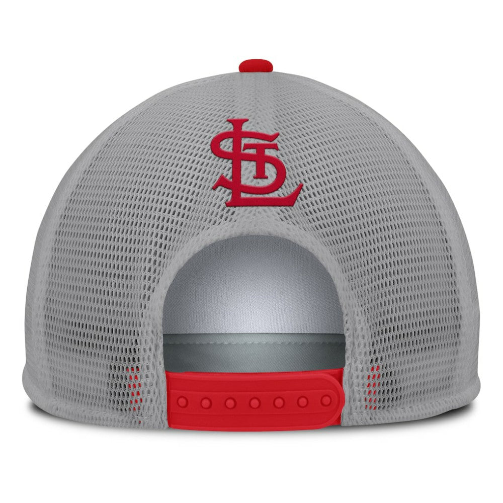 St. Louis Cardinals Cranked Foam Front Patch Trucker Adjustable Hat - Gray/White