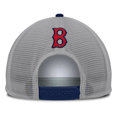 Boston Red Sox Cranked Foam Front Patch Trucker Adjustable Hat - Gray/White