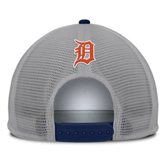 Detroit Tigers Cranked Foam Front Patch Trucker Adjustable Hat - Gray/White
