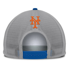 New York Mets Cranked Foam Front Patch Trucker Adjustable Hat - Gray/White