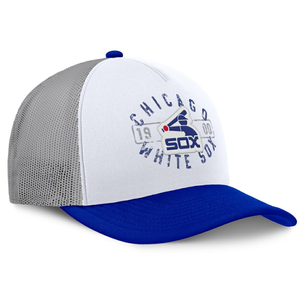 Chicago White Sox Designated A-Frame Foam Front Trucker Adjustable Hat - White/Blue