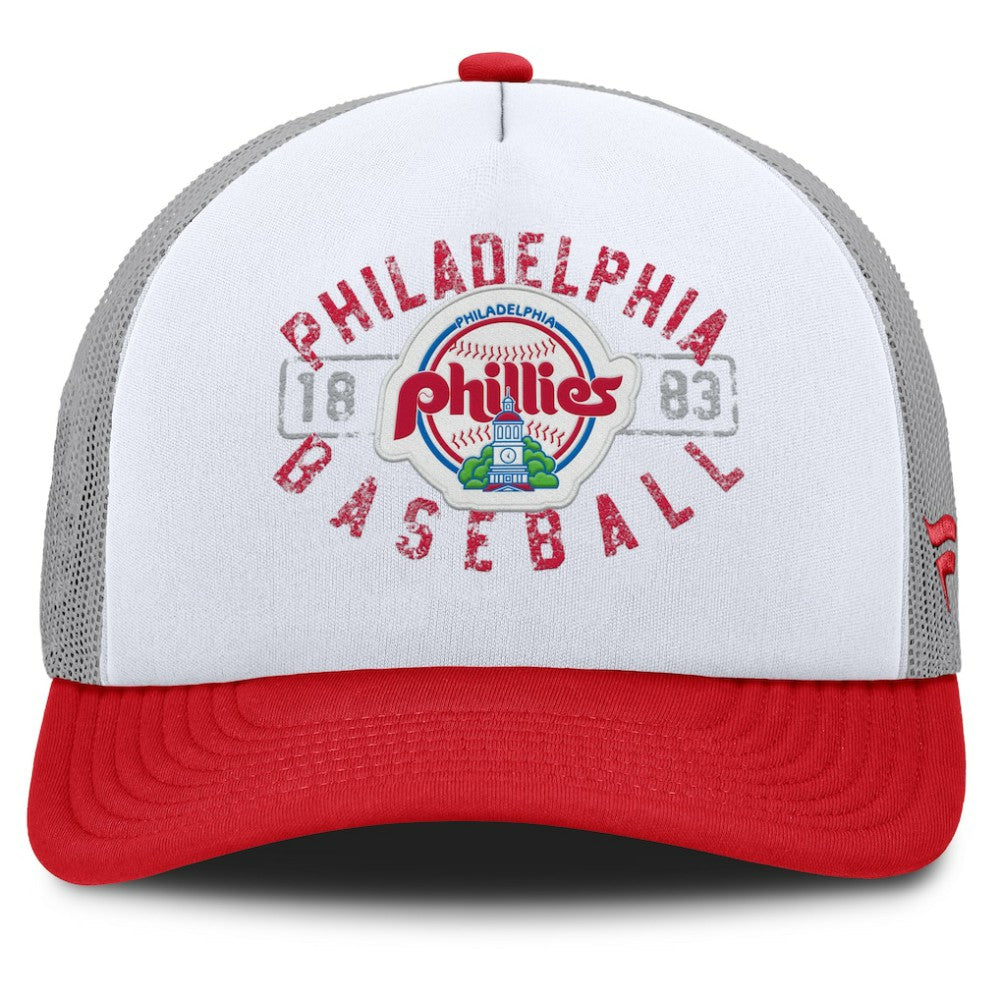 Philadelphia Phillies Designated A-Frame Foam Front Trucker Adjustable Hat - White/Red