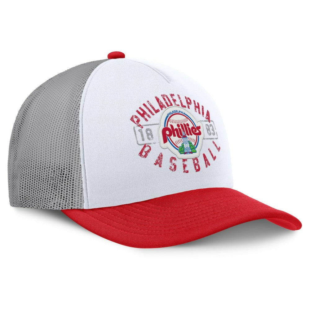 Philadelphia Phillies Designated A-Frame Foam Front Trucker Adjustable Hat - White/Red