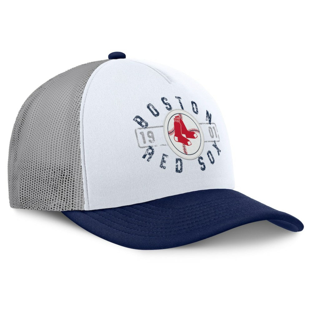 Boston Red Sox Designated A-Frame Foam Front Trucker Adjustable Hat - White/Navy