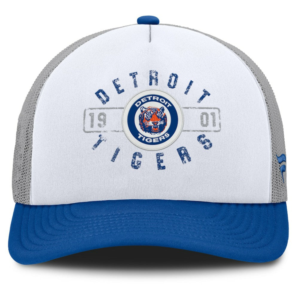 Detroit Tigers Designated A-Frame Foam Front Trucker Adjustable Hat - White/Navy