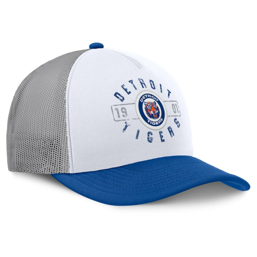 Detroit Tigers Designated A-Frame Foam Front Trucker Adjustable Hat - White/Navy