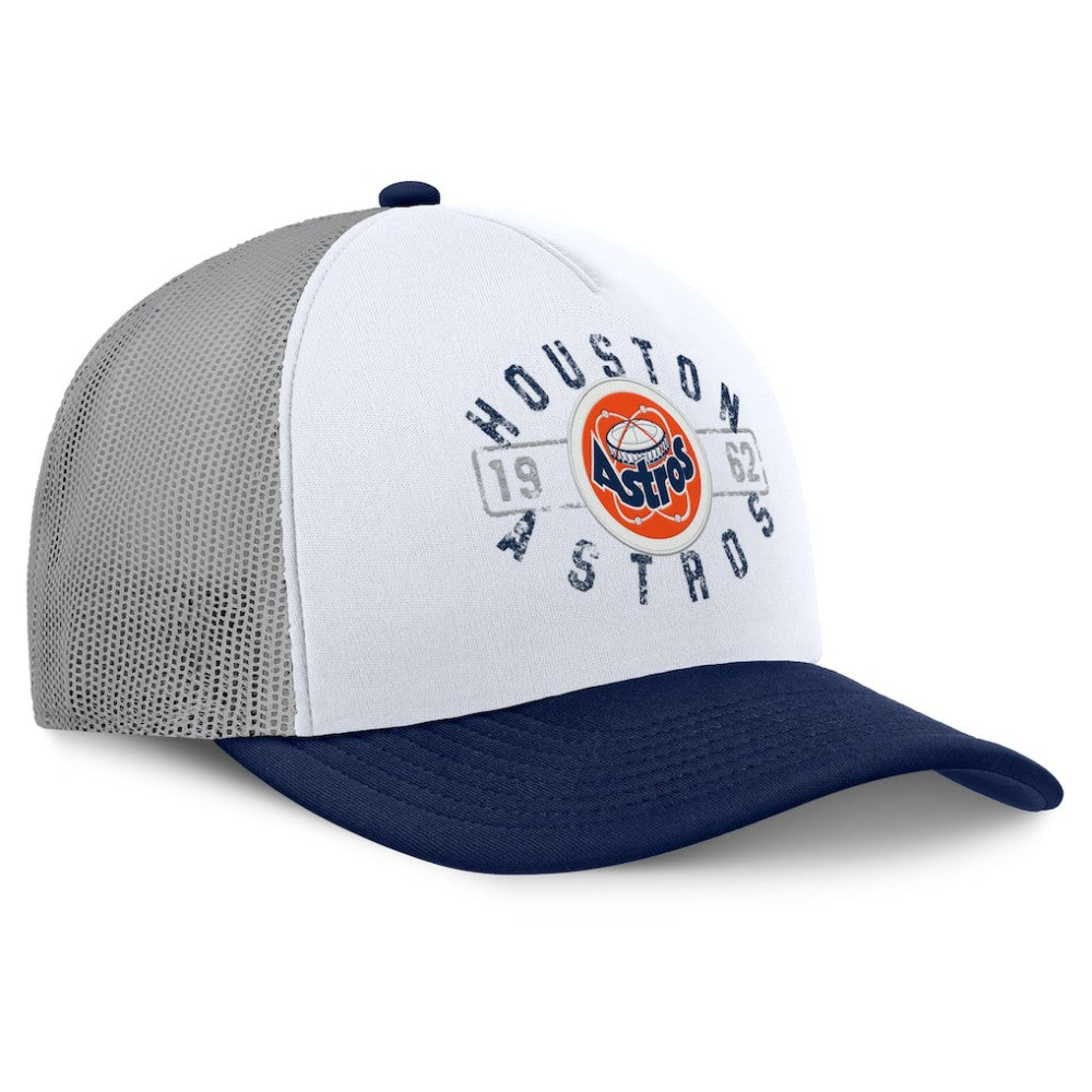 Houston Astros Designated A-Frame Foam Front Trucker Adjustable Hat - White/Navy