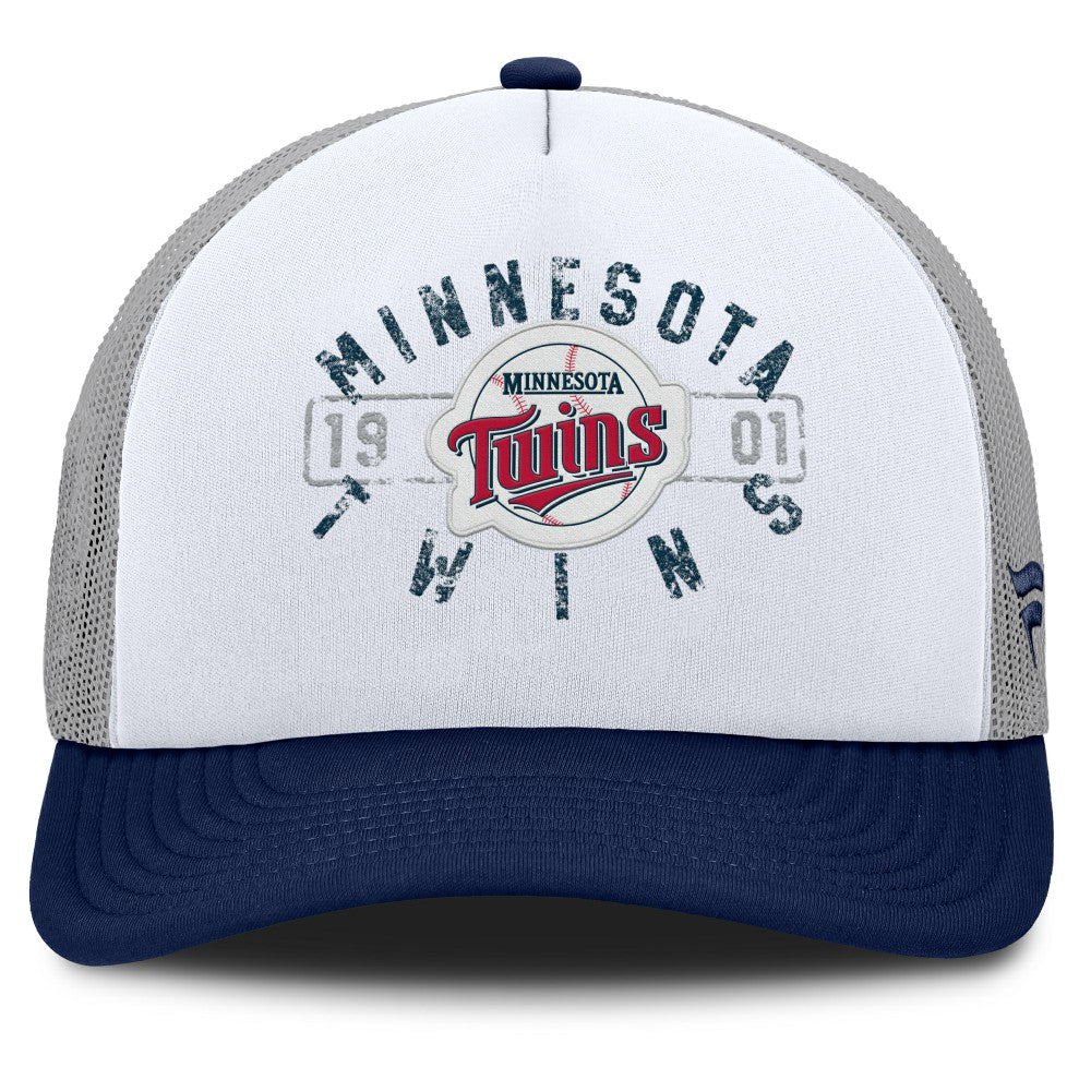 Minnesota Twins Designated A-Frame Foam Front Trucker Adjustable Hat - White/Navy