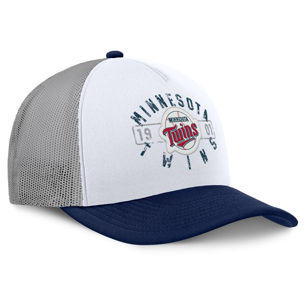 Minnesota Twins Designated A-Frame Foam Front Trucker Adjustable Hat - White/Navy