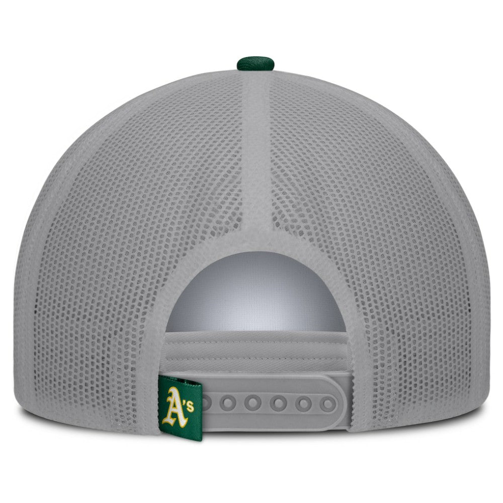 Athletics Designated A-Frame Foam Front Trucker Adjustable Hat - White/Green