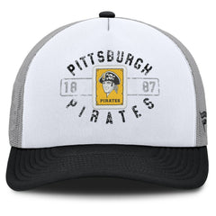 Pittsburgh Pirates Designated A-Frame Foam Front Trucker Adjustable Hat - White/Black