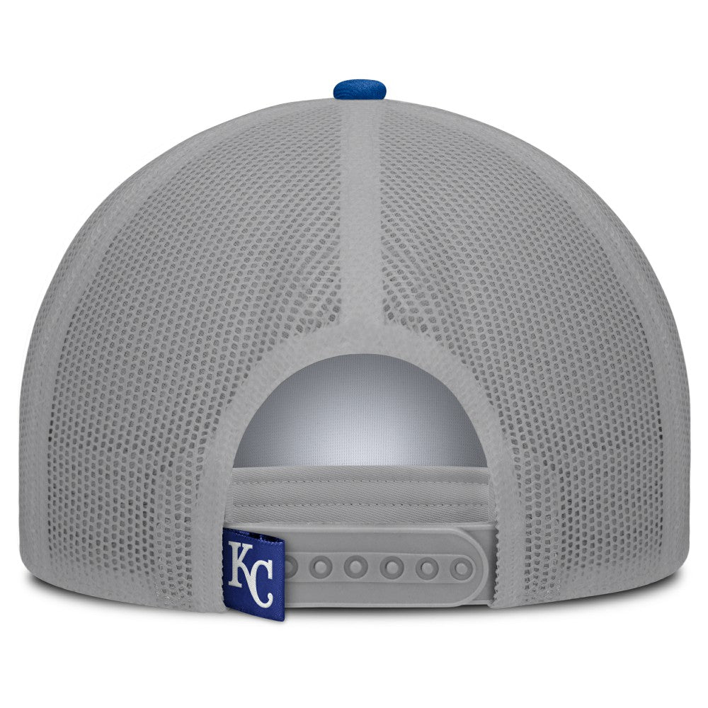 Kansas City Royals Designated A-Frame Foam Front Trucker Adjustable Hat - White/Royal