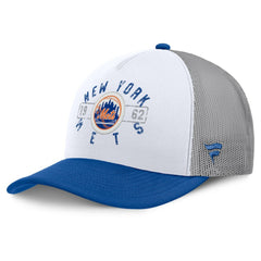 New York Mets Designated A-Frame Foam Front Trucker Adjustable Hat - White/Royal