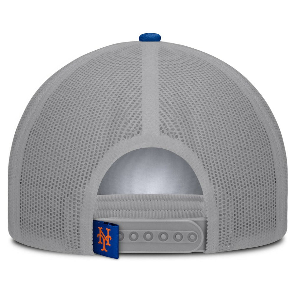 New York Mets Designated A-Frame Foam Front Trucker Adjustable Hat - White/Royal