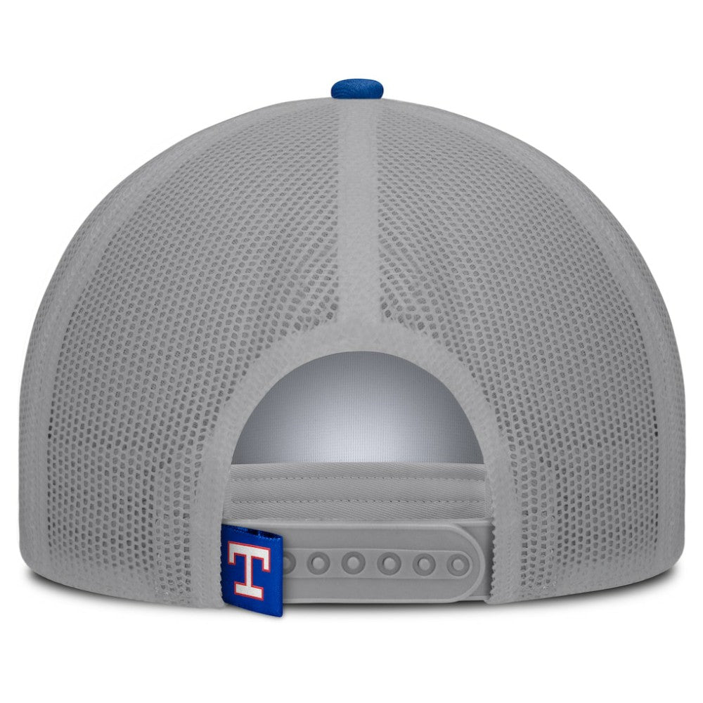 Texas Rangers Designated A-Frame Foam Front Trucker Adjustable Hat - White/Royal