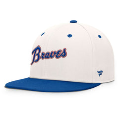 Atlanta Braves Unit Fitted Hat - Cream/Royal