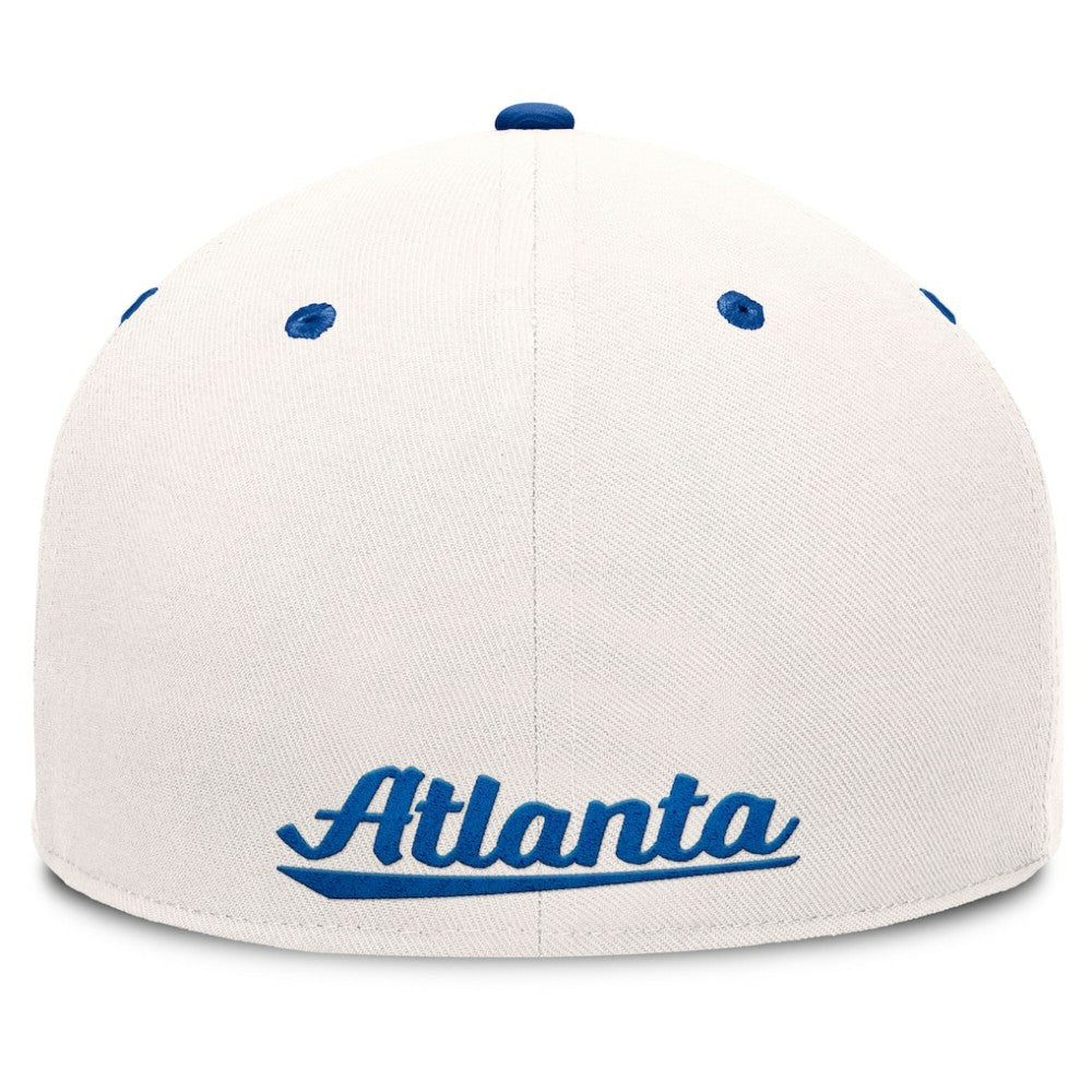 Atlanta Braves Unit Fitted Hat - Cream/Royal