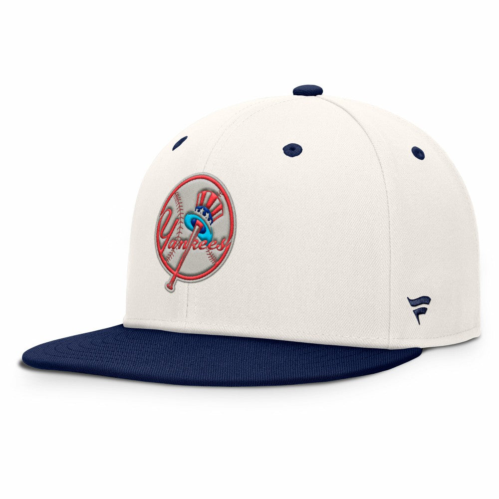 New York Yankees Unit Fitted Hat - Cream/Navy