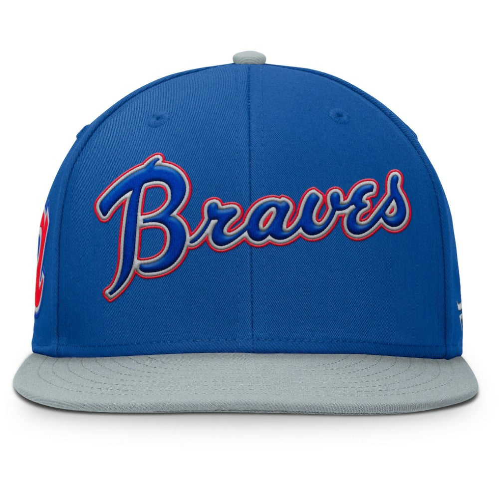 Atlanta Braves Yard Fitted Hat - Royal/Gray