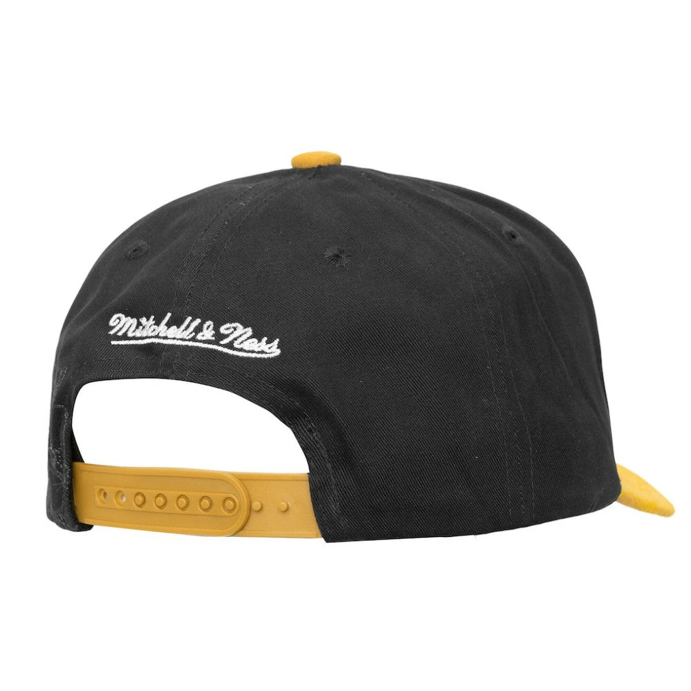 Boston Bruins Mitchell & Ness May Flowers Pro Crown Adjustable Hat Black/Gold