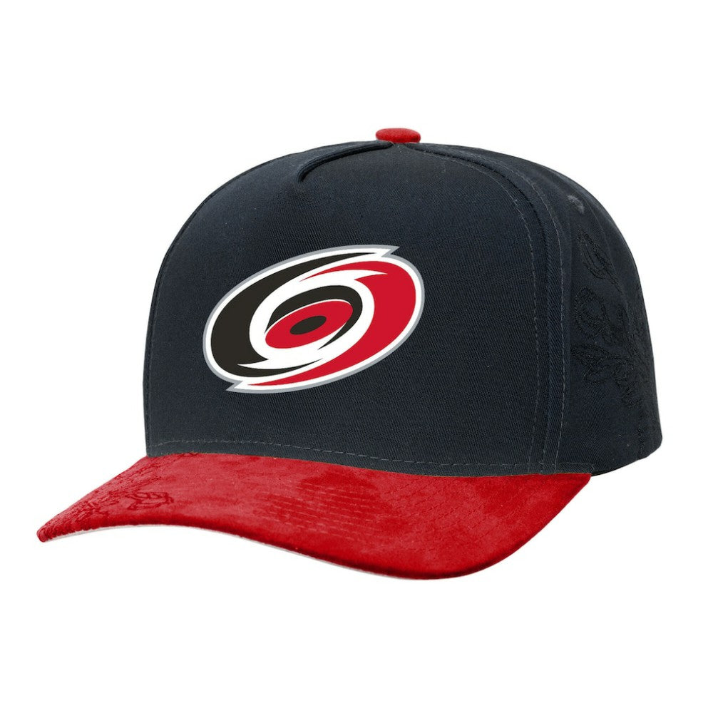 Carolina Hurricanes Mitchell & Ness May Flowers Pro Crown Adjustable Hat Black/Red