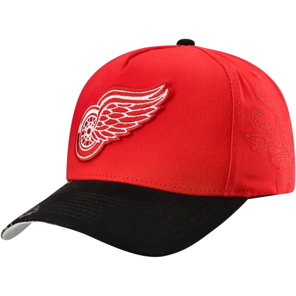 Detroit Red Wings Mitchell & Ness May Flowers Pro Crown Adjustable Hat Red/Black