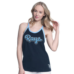 Tampa Bay Rays G-III 4Her by Carl Banks Women's Curveball Racerback Tank Top - Navy