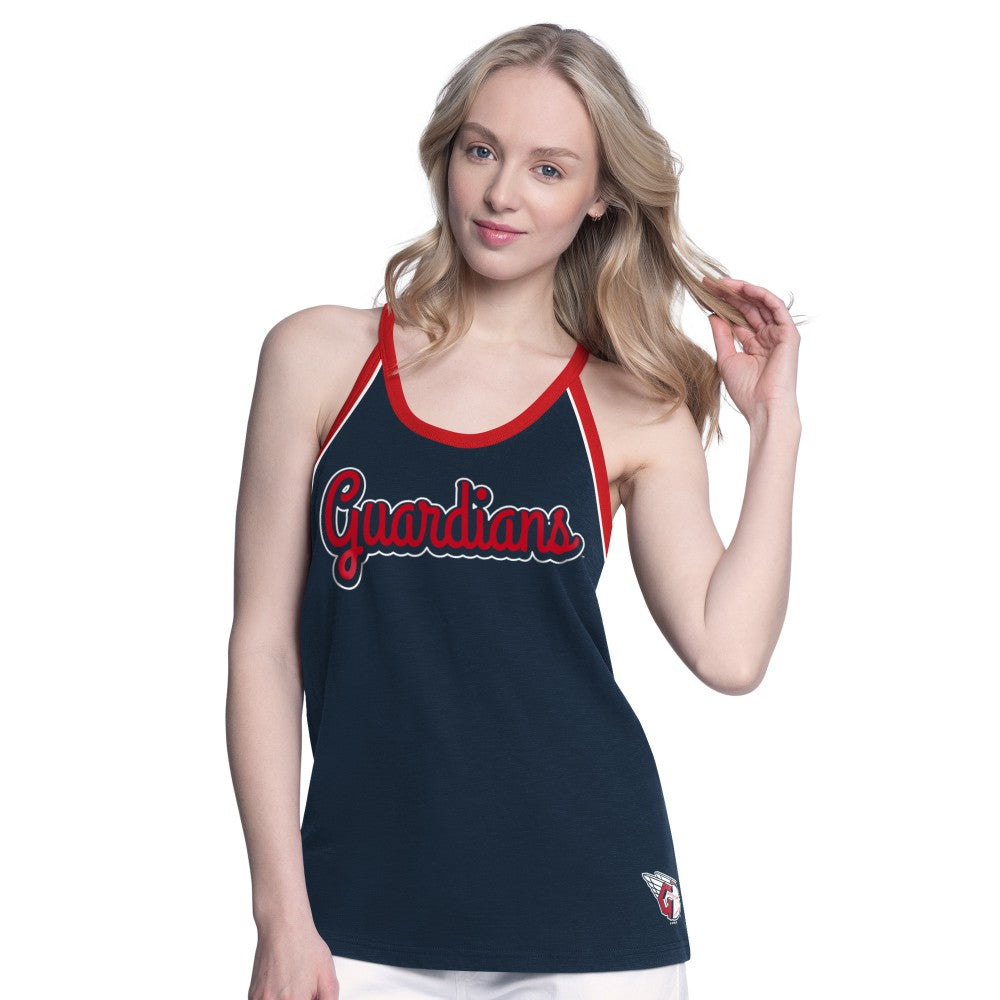 Cleveland Guardians G-III 4Her by Carl Banks Women's Curveball Racerback Tank Top - Navy