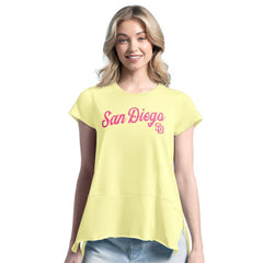 San Diego Padres Margaritaville Women's Gametime is Paradise T-Shirt - Yellow