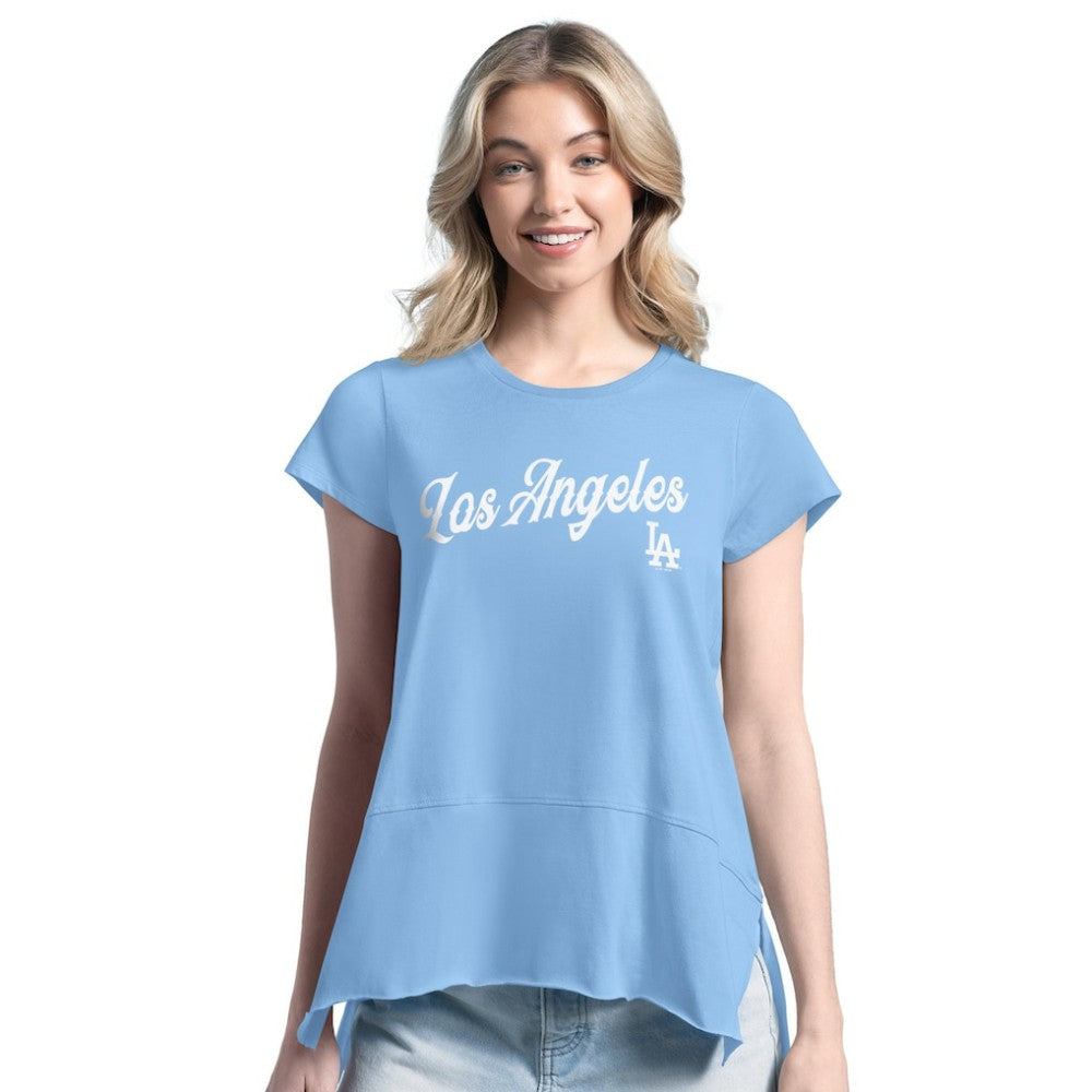 Los Angeles Dodgers Margaritaville Women's Gametime is Paradise T-Shirt - Light Blue