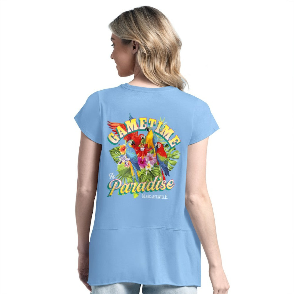 Chicago Cubs Margaritaville Women's Gametime is Paradise T-Shirt - Light Blue