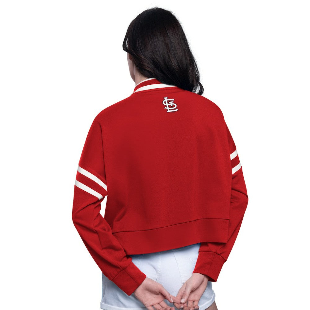 St. Louis Cardinals Starter Women's Power Play Cropped Pullover Sweatshirt - Red