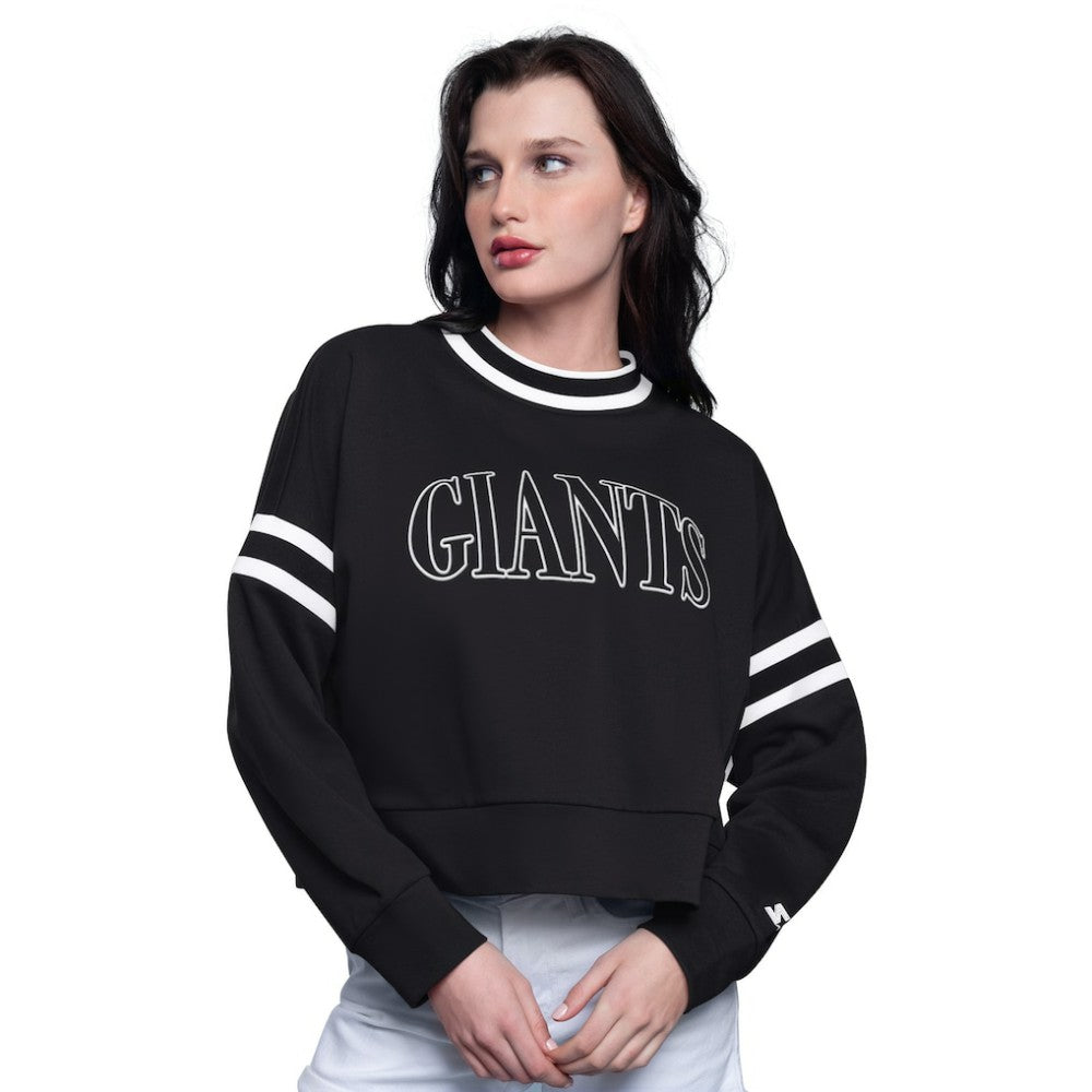 San Francisco Giants Starter Women's Power Play Cropped Pullover Sweatshirt - Black