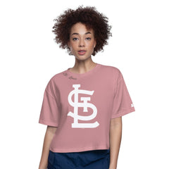 St. Louis Cardinals Starter Women's Play the Ball Boxy Cropped T-Shirt - Pink