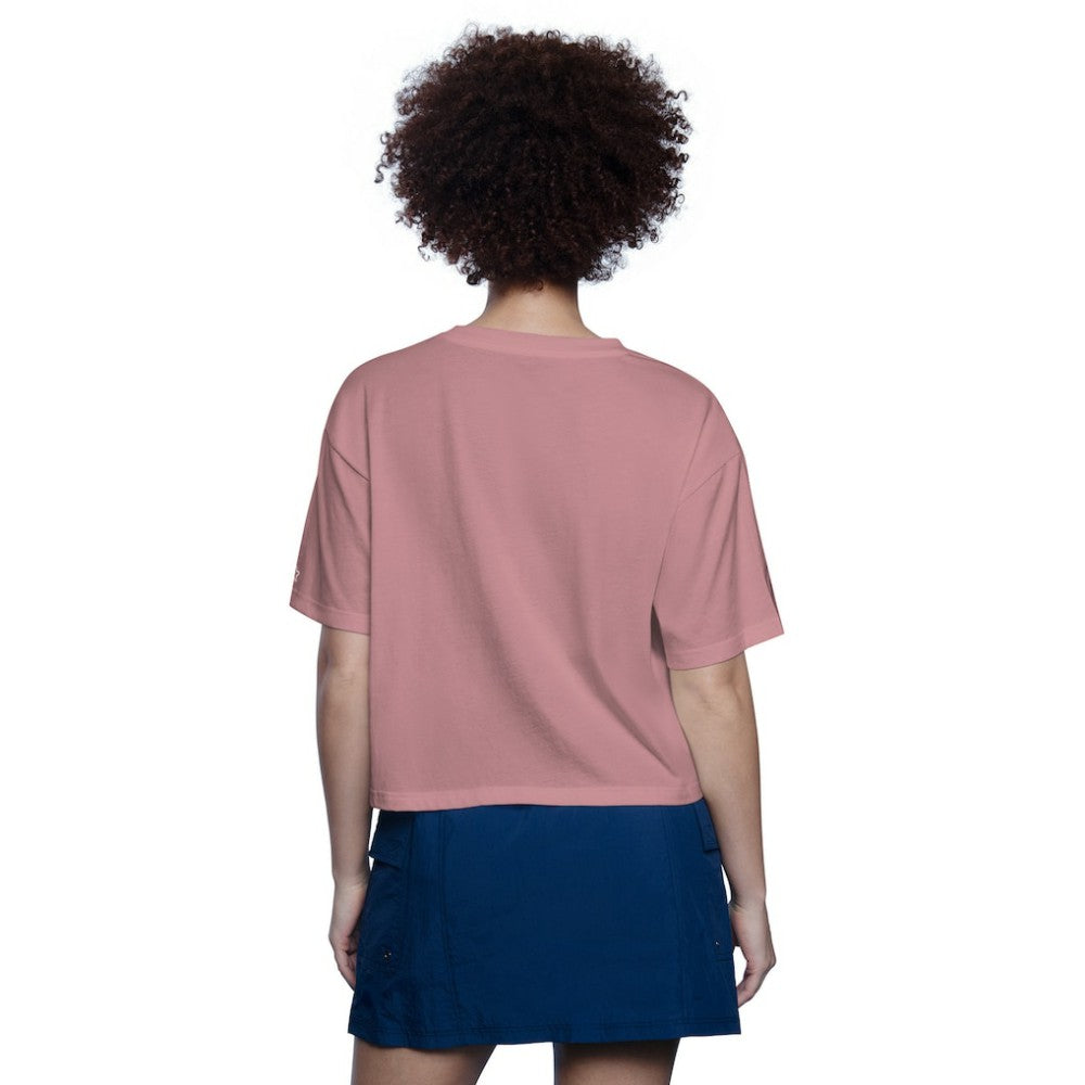 Atlanta Braves Starter Women's Play the Ball Boxy Cropped T-Shirt - Pink