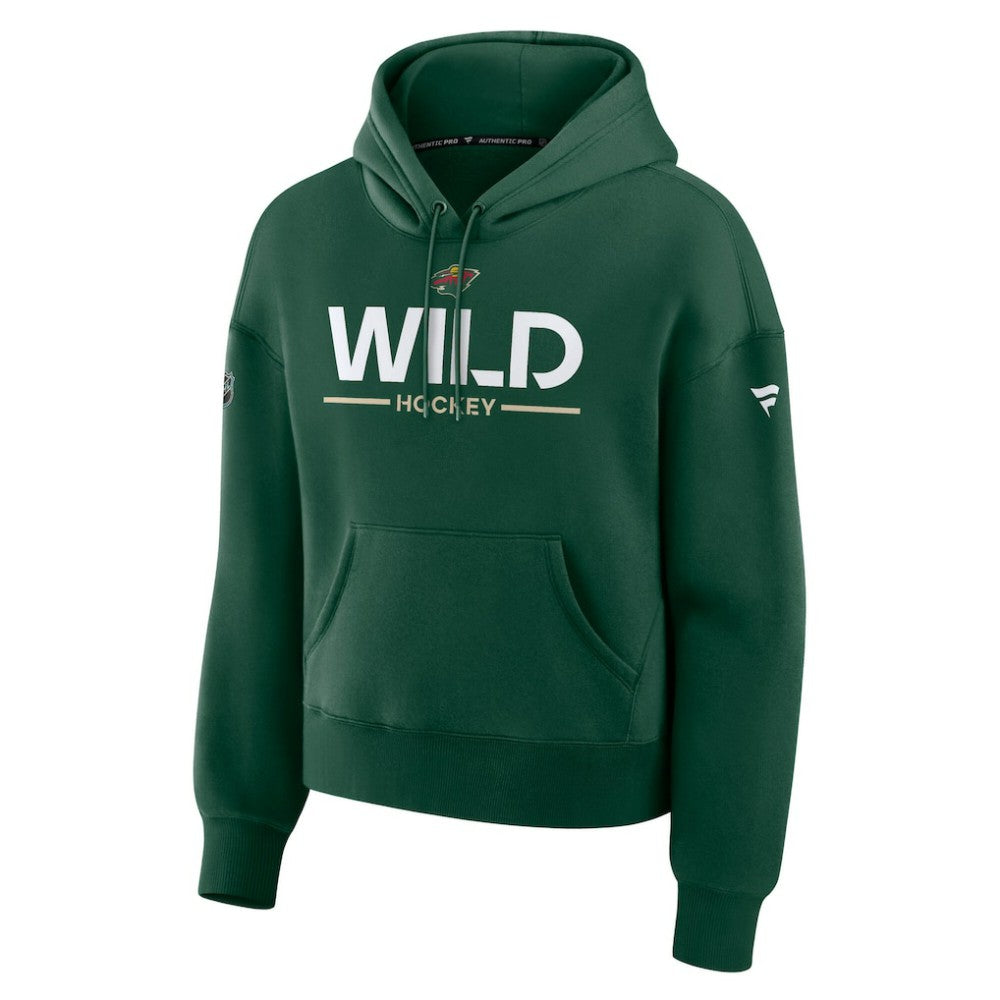 Minnesota Wild Fanatics Women's Authentic Pro Primary Pullover Hoodie Green
