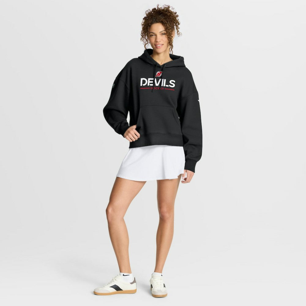 New Jersey Devils Fanatics Women's Authentic Pro Primary Pullover Hoodie Black