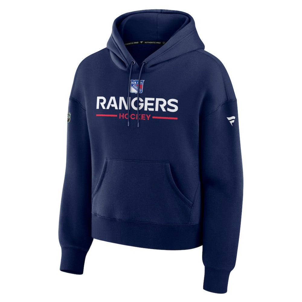 New York Rangers Fanatics Women's Authentic Pro Primary Pullover Hoodie Navy